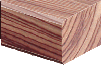 rechte afwerking massief hout